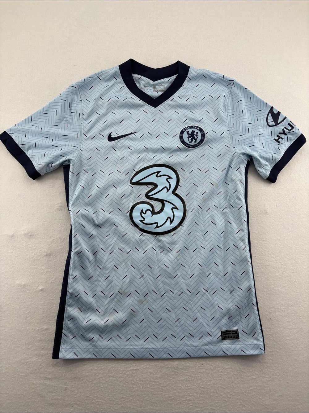 Nike Chelsea Light Blue and Navy Men's Football Jersey